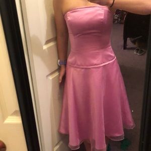 Pink strapless dress